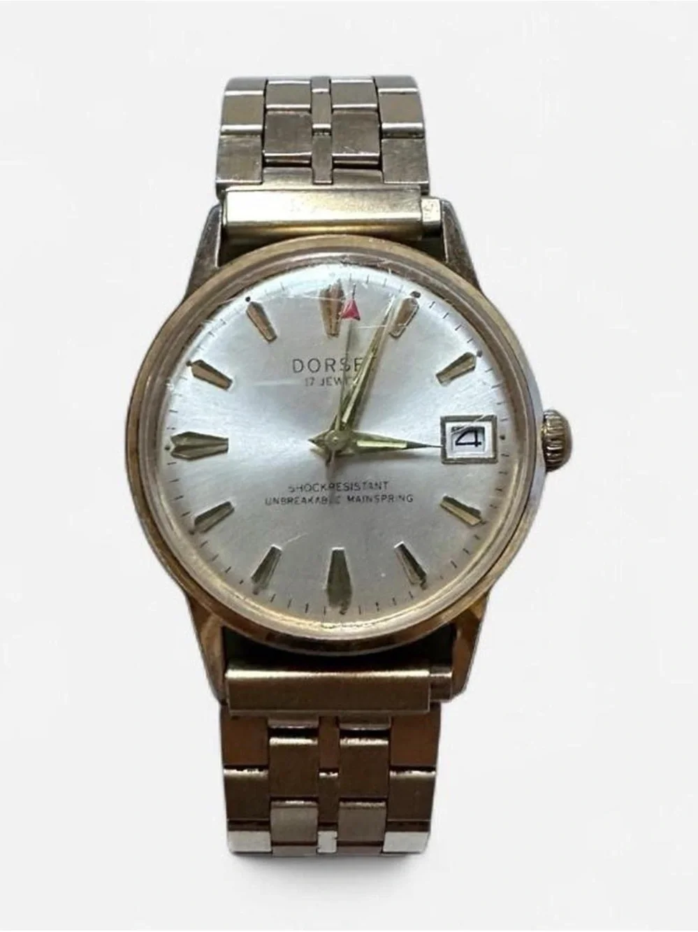 Vintage Dorset Men’s Gold-Tone Date mechanical Watch